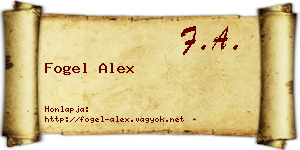 Fogel Alex névjegykártya