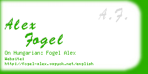 alex fogel business card
